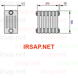 Радиатор IRSAP Tesi 50350/6 T12 CL 01